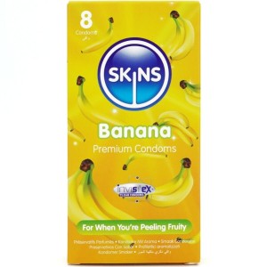 SKINS - PACK DE 8 PRÃSERVATIFS BANANE PREMIUM